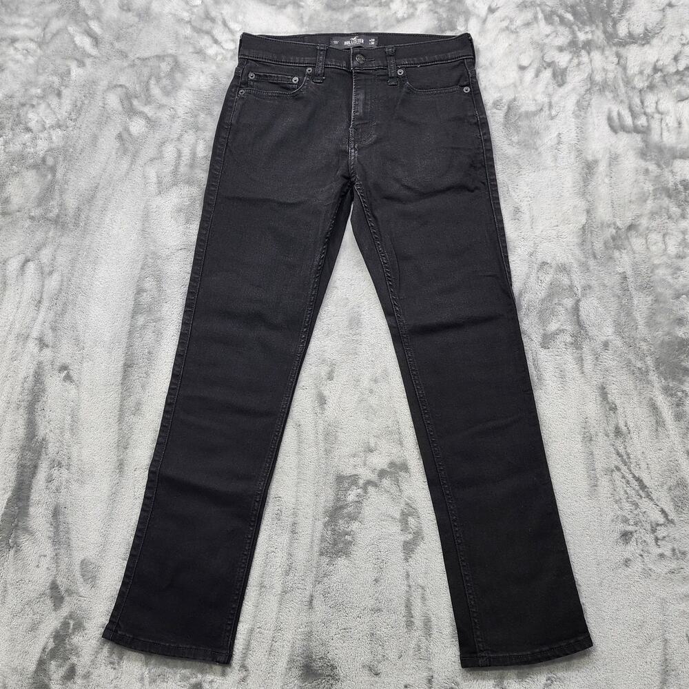 Hollister Jeans Mens W28 L28* Black Advanced Stretch Slim Straight Casual Preppy